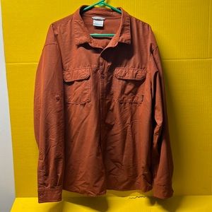 Columbia Sportswear Company Omni-Wick Dark Orange long sleeve button down shirt